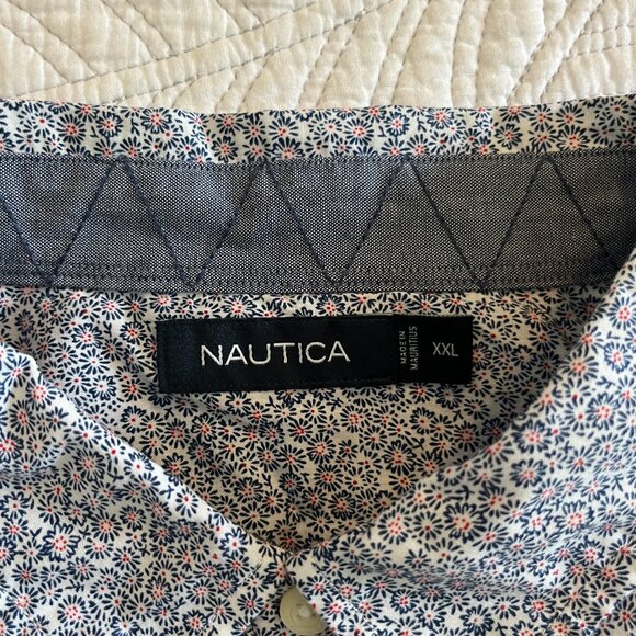 NWT NAUTICA SZ 2XL LONG SLEEVE COTTON DRESS SHIRT - Picture 1 of 10